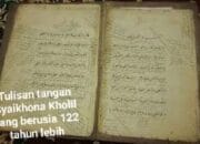 Kisah Tulisan Tangan Syaikhona Kholil Yang Berusia 122 Tahun