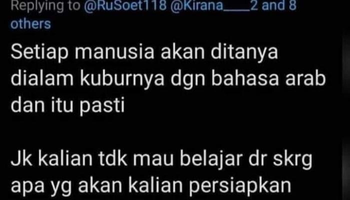 Pertanyaan Di Alam Kubur Pakai Bahasa Apa?