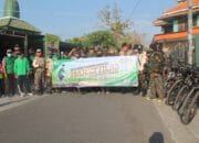 Sebarkan Semangat Kampanye Prokes dan Baksos, Ansor-Banser di Sidoarjo Gowes Bareng