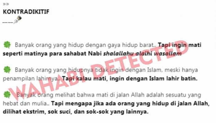 WASPADAI SHARE-SHARE KEAGAMAAN YANG BEREDAR DI GROUP WHATSAPP