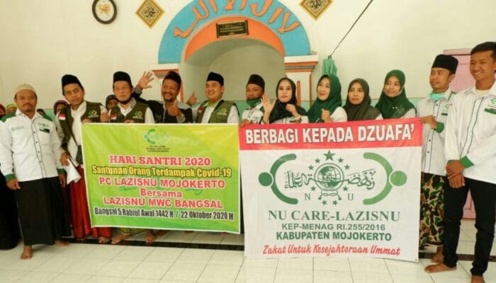 SANTUNAN 105 ORANG TERDAMPAK COVID-19  oleh Lazisnu MWC Kecamatan Bangsal mojokerto