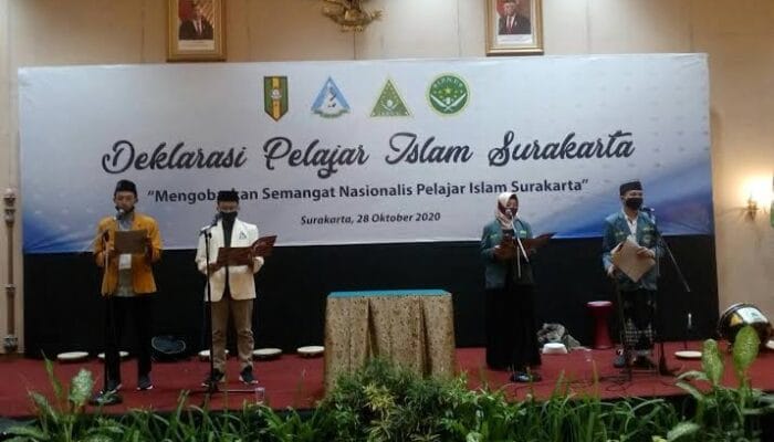 Bumikan Jiwa Nasionalisme dan Hadirkan Islam Sejuk, IPNU IPPNU Bersama IPM & PII Gelar Deklarasi Pelajar Islam Surakarta