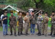 BANSER SATKORCAB KOTA MOJOKERTO DAN SATKORYON GEDEG AMANKAN ROMBONGAN ZIAROH MAKAM SYUHADA KH NAWAWI