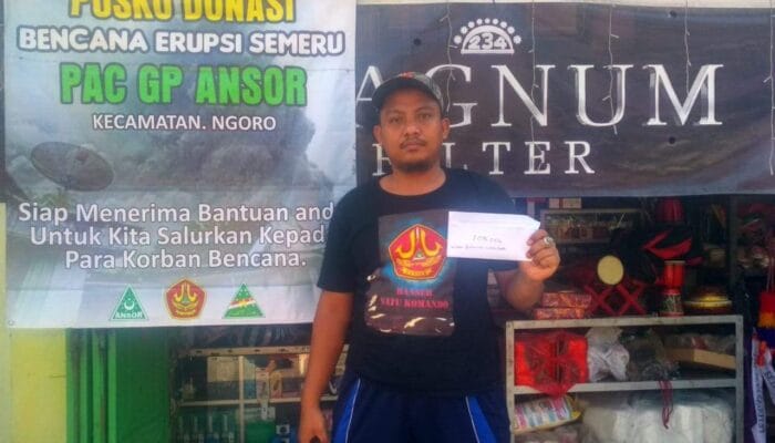 gp ansor watusari peduli akan nasip korban erupsi semeru
