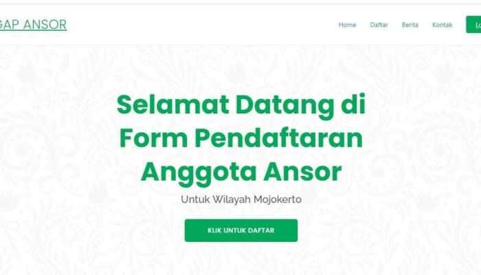LAUNCHING WEBSITE RESMINYA, PC GP ANSOR KAB. MOJOKERTO LANGSUNG MELAKUKAN PENDATAAN ANGGOTA