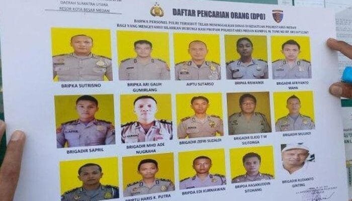 Skandal Besar: 15 Personel Polrestabes Medan Dicari, Wajah Terpampang di Papan DPO