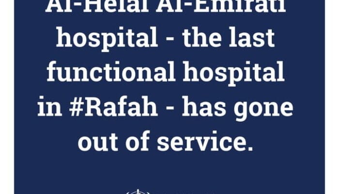 WHO: Layanan Kesehatan Lumpuh di Rafah!