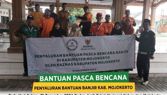 Bantuan untuk Korban Banjir di Mojokerto: Kolaborasi BAZNAS dan Mahasiswa HMP IPA UNESA