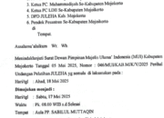 Pelatihan JULEHA Dimajukan, MUI Mojokerto Terbitkan Ralat Undangan 30 Pelatihan JULEHA Dimajukan, MUI Mojokerto Terbitkan Ralat Undangan